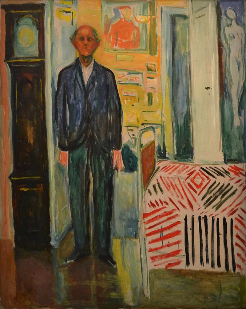 Autoritratto. Tra l'orologio e il letto - Munch Museum, 1940
